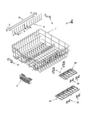 Upper rack and track parts