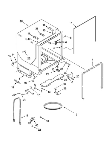 Tub and frame parts