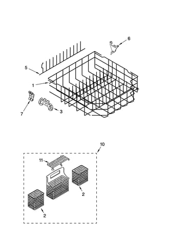 Lower rack parts