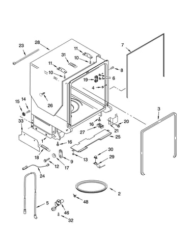 Tub and frame parts