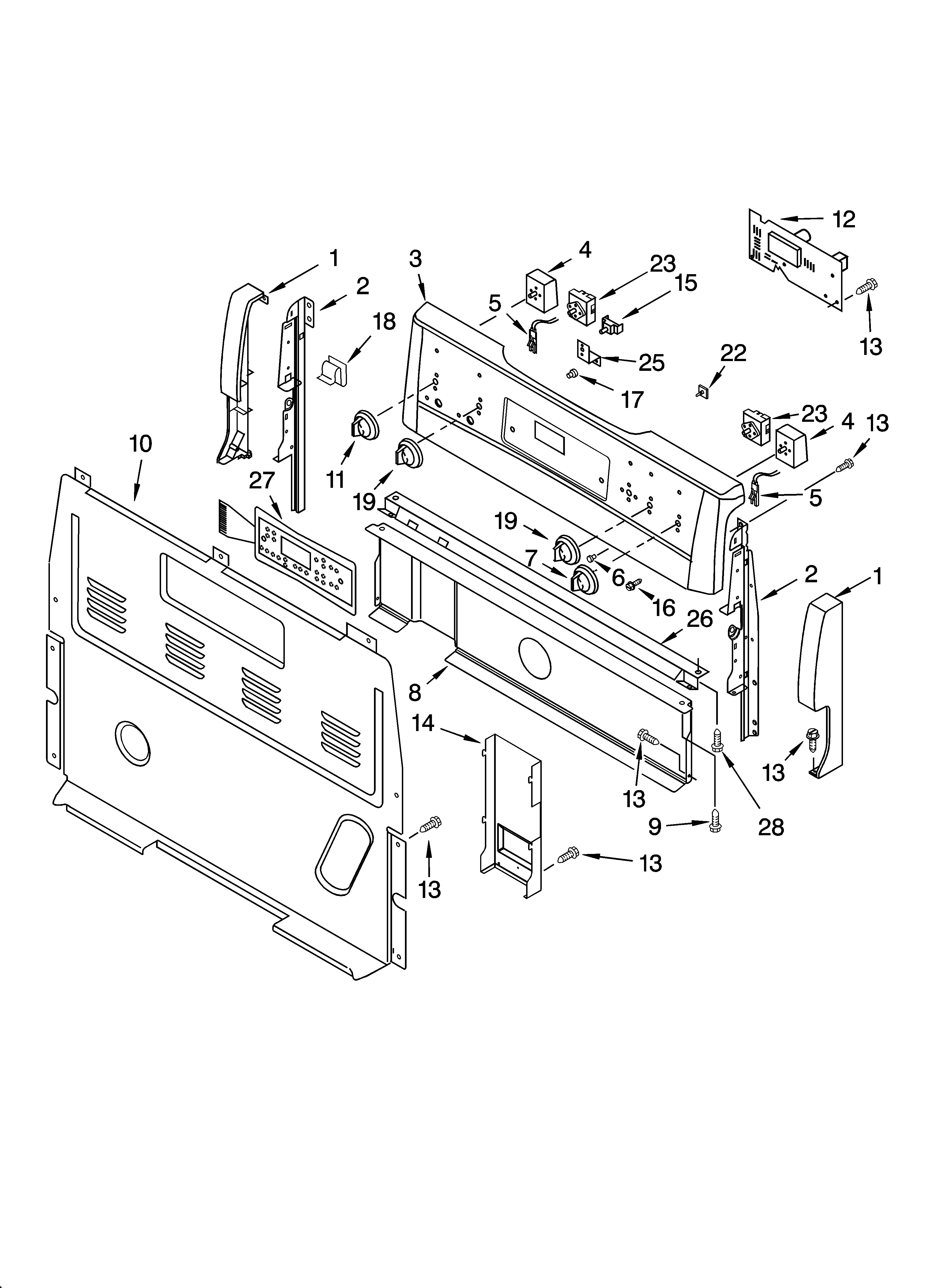 Control panel parts
