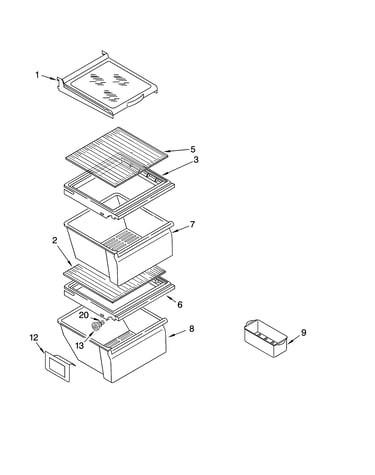 Refrigerator shelf parts
