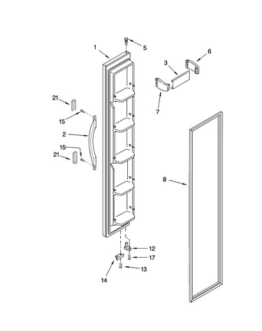 Freezer door parts