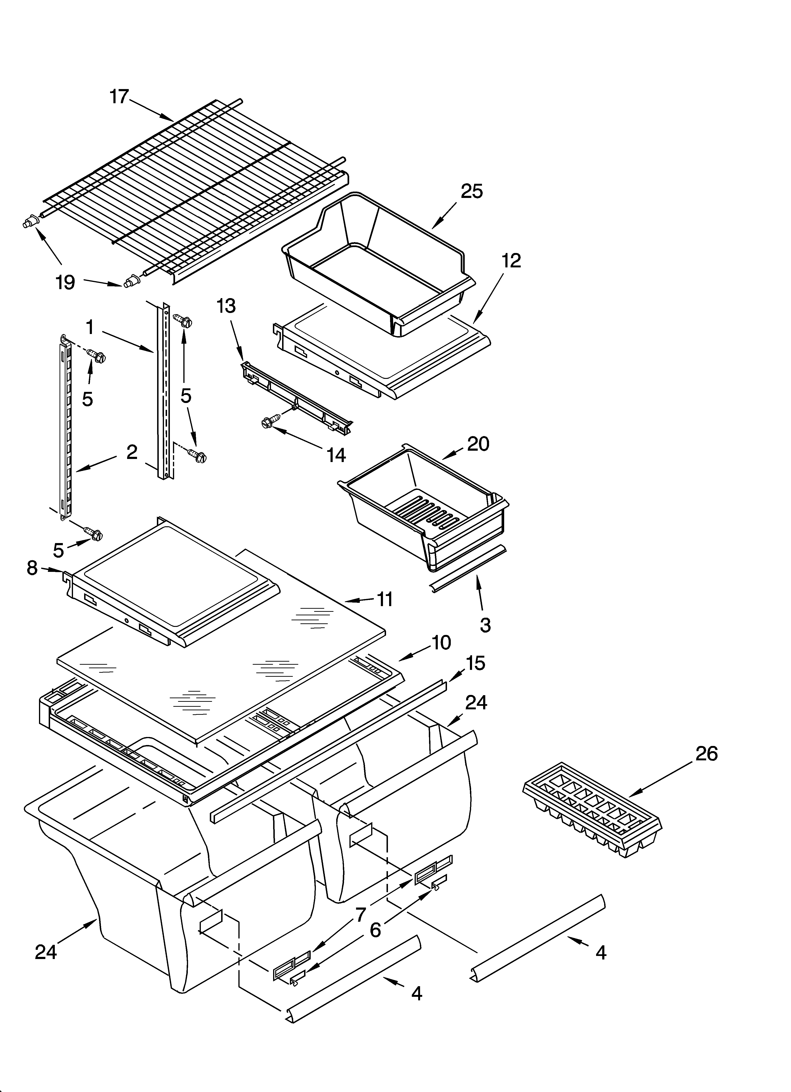Shelf parts