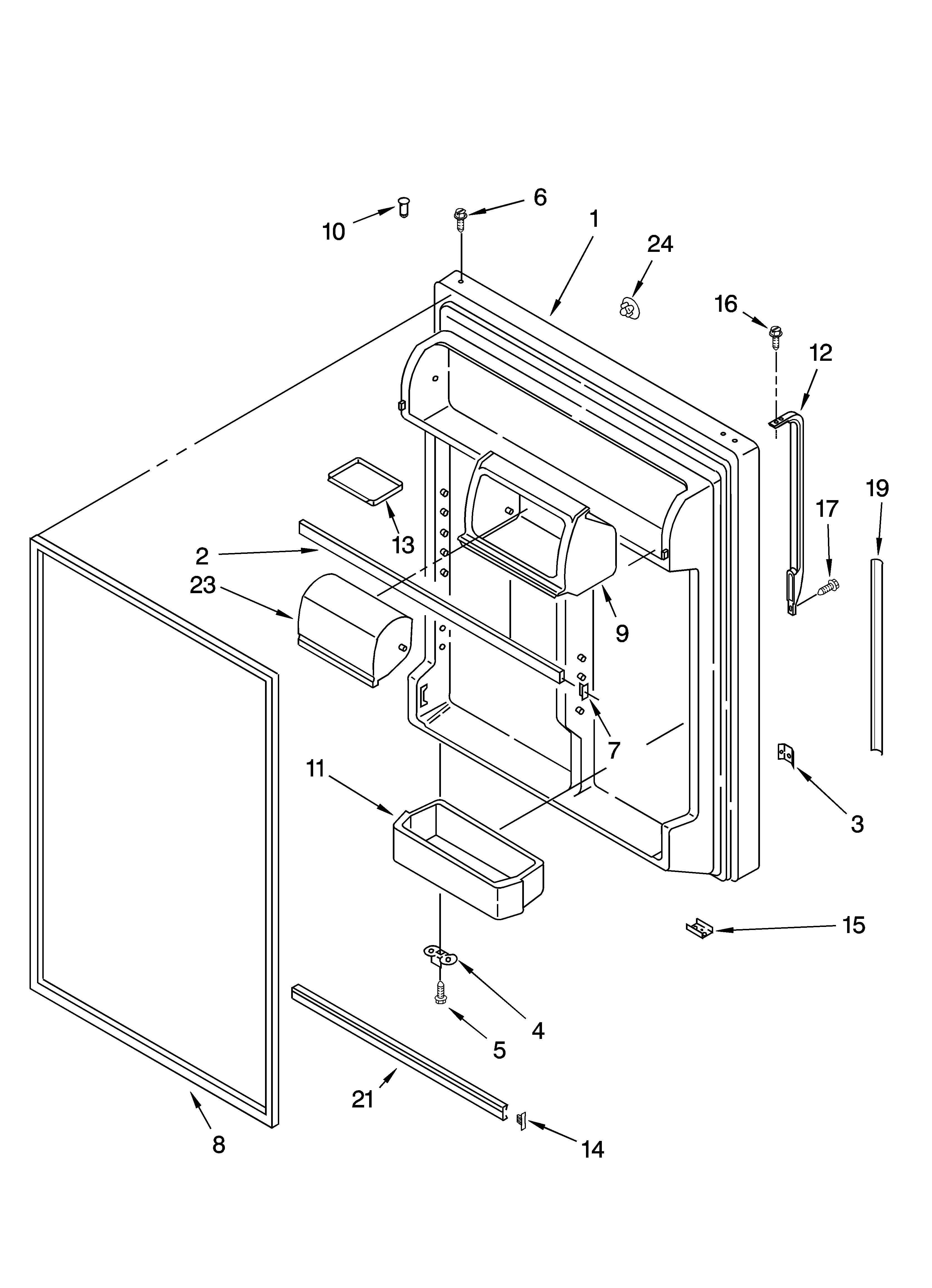 Refrigerator door parts
