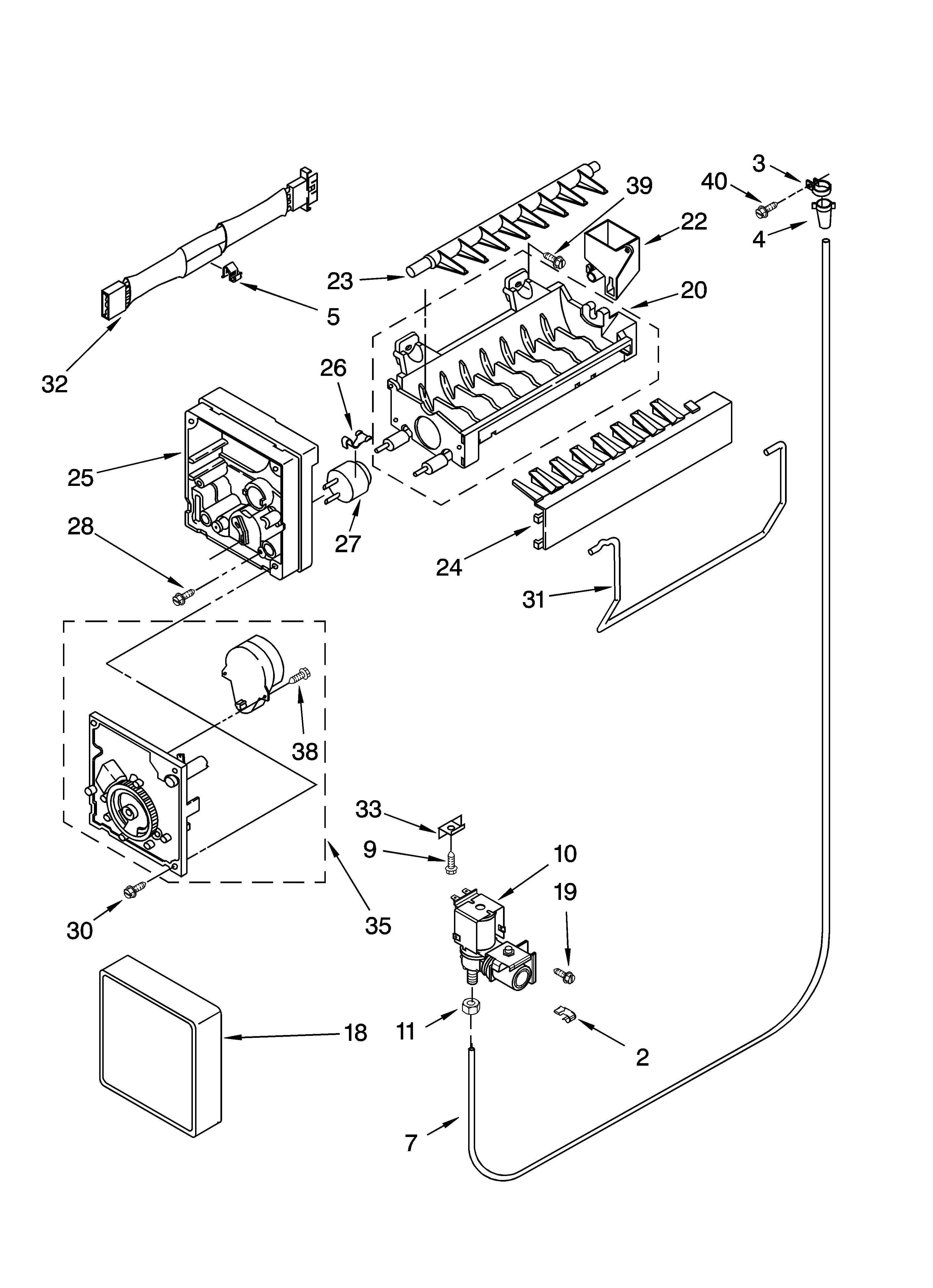 Icemaker parts, optional parts