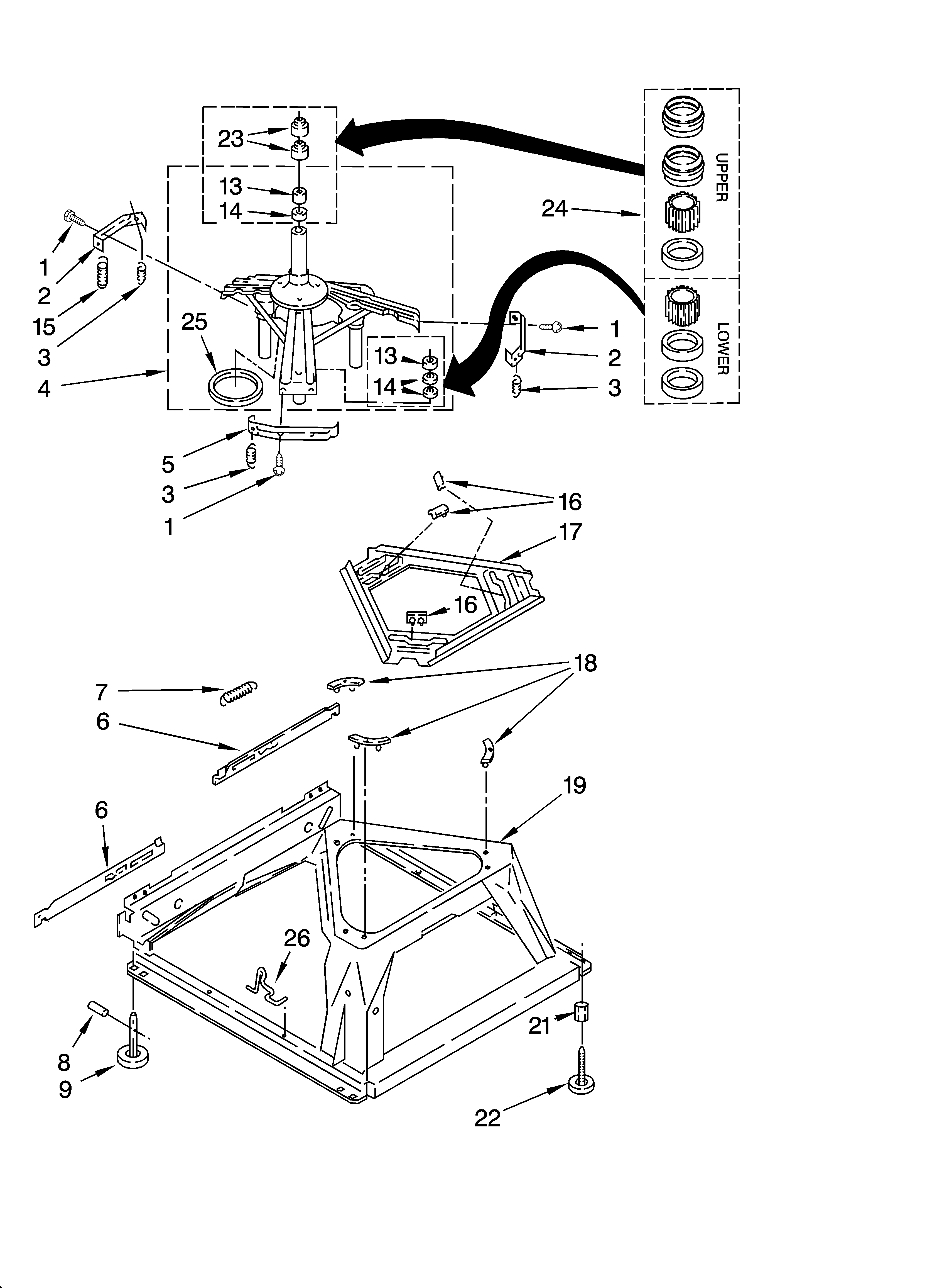 Machine base parts