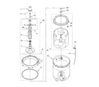 Kenmore 11016812500 agitator, basket and tub parts diagram