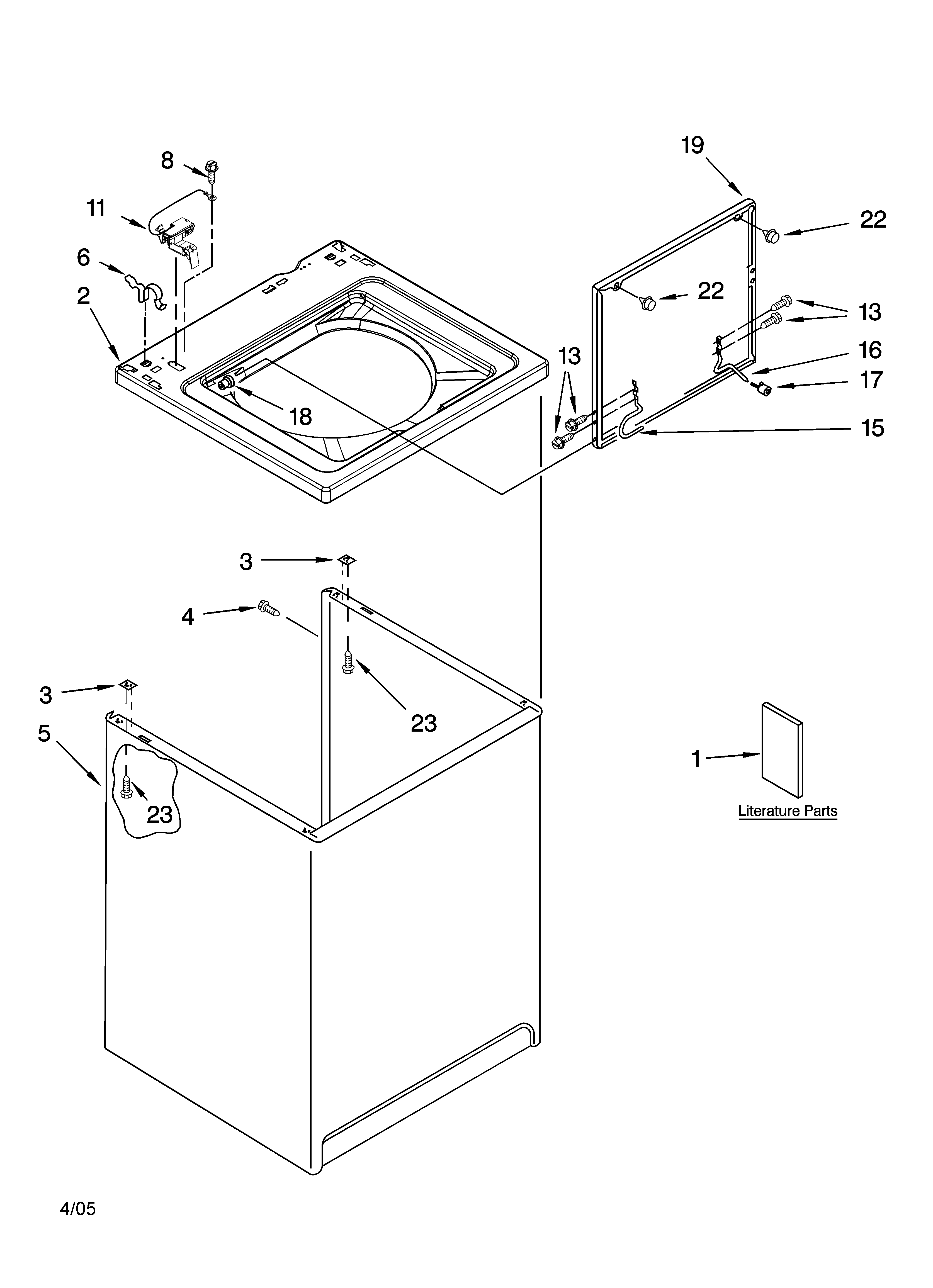 Top and cabinet parts
