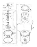 Agitator, basket and tub parts