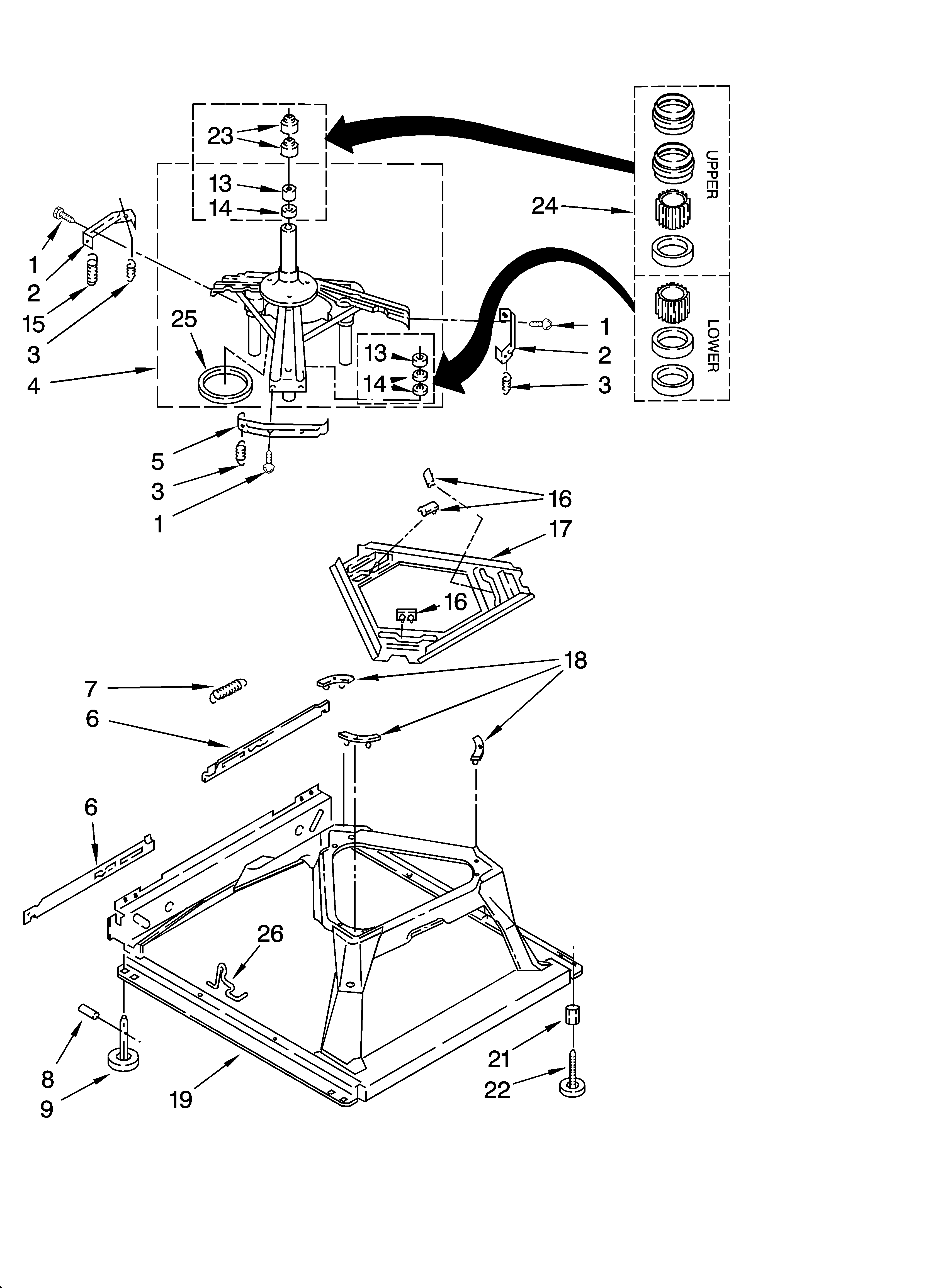 Machine base parts