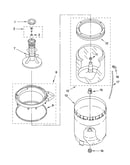 Agitator, basket and tub parts