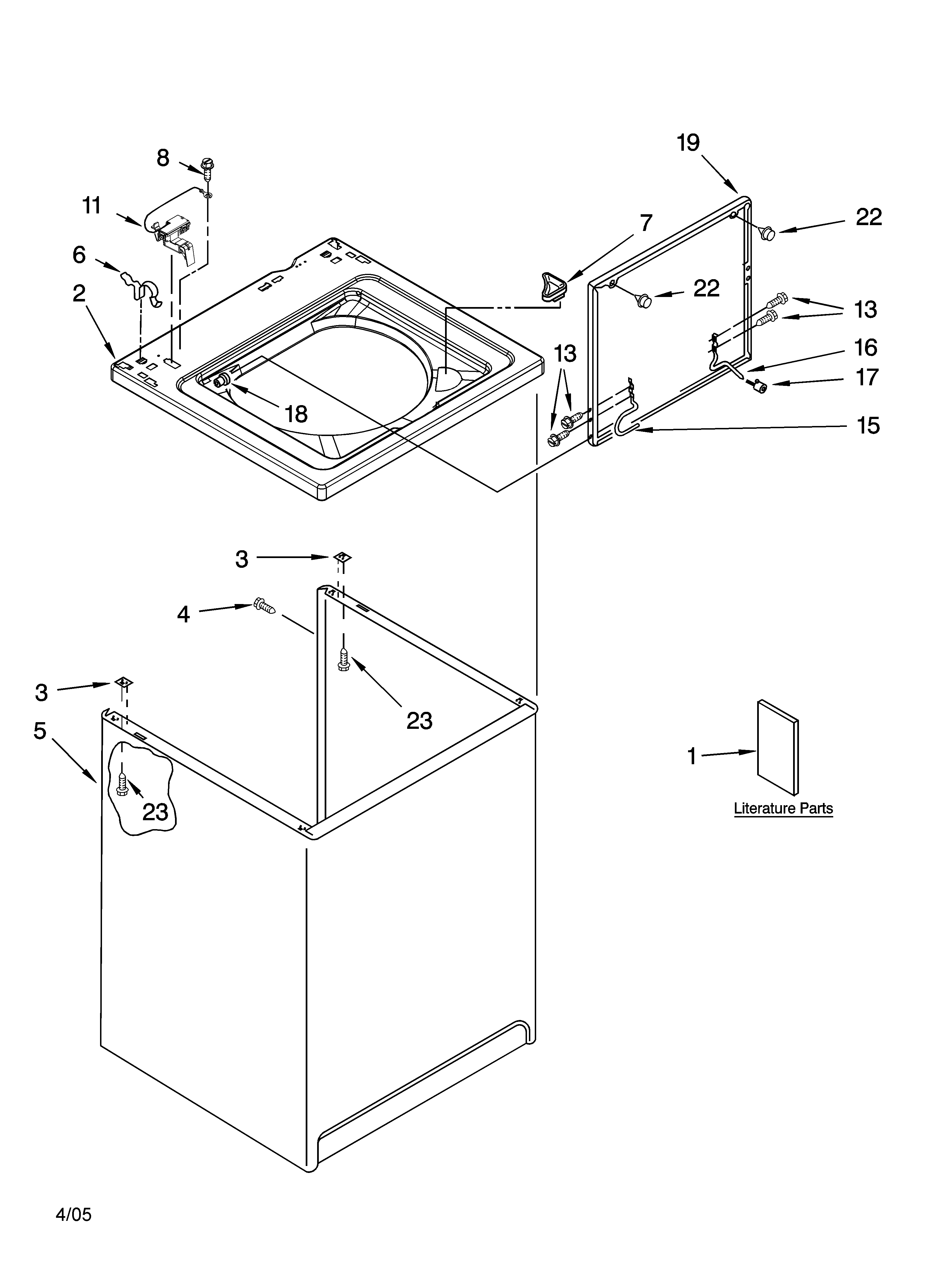 Top and cabinet parts