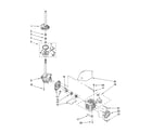 Kenmore 11026432500 brake, clutch, gearcase, motor and pump parts diagram