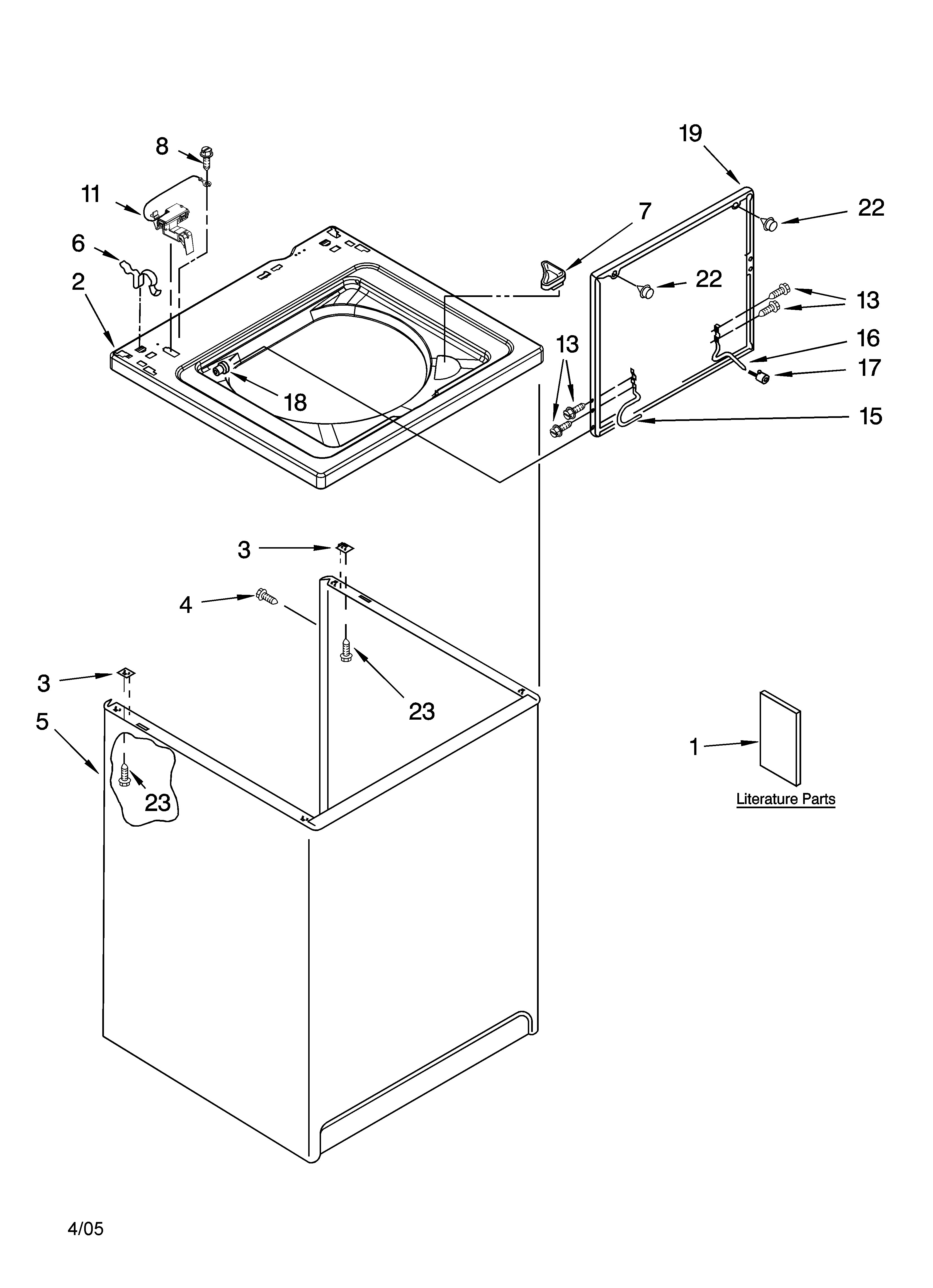 Top and cabinet parts