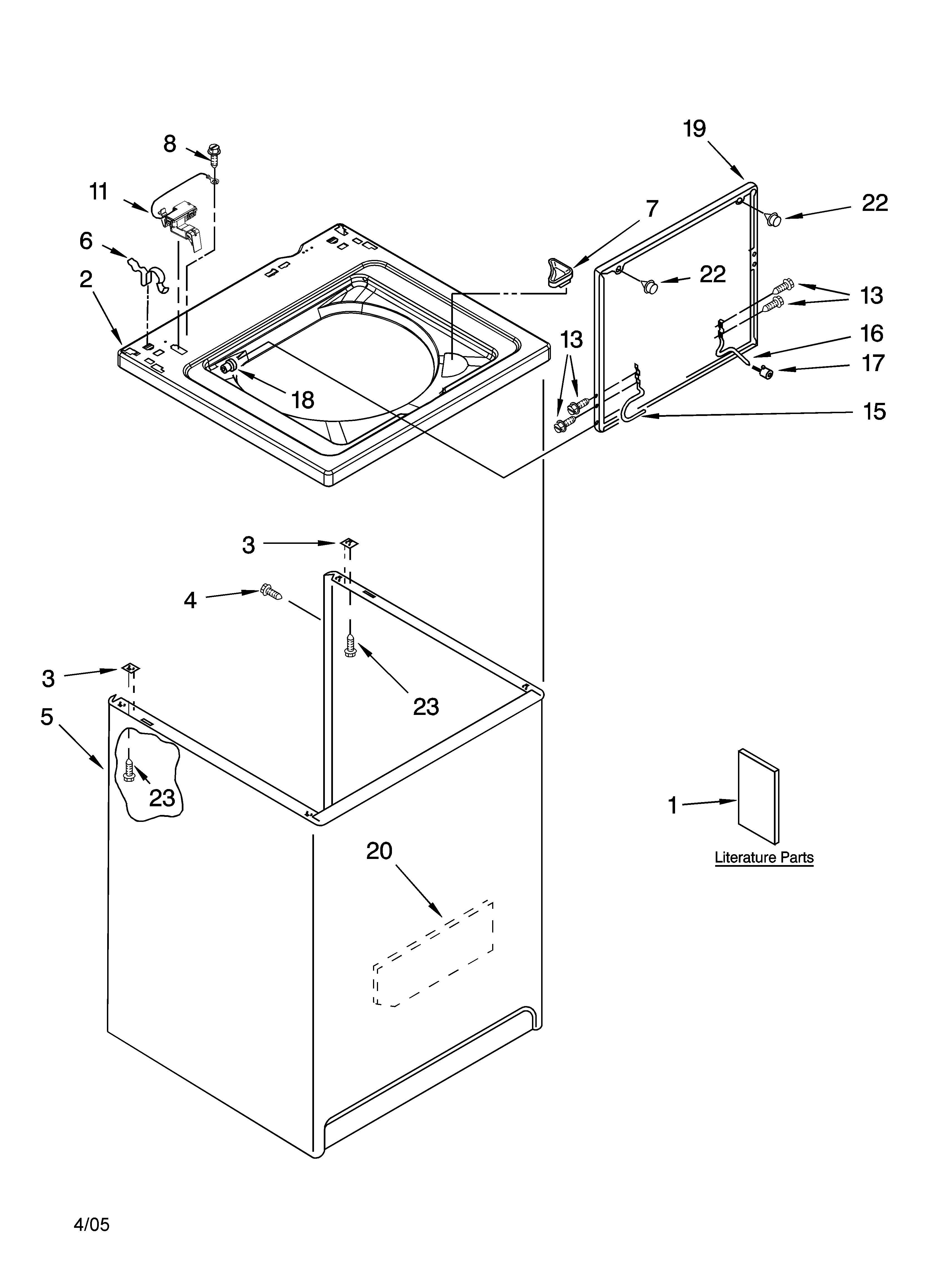 Top and cabinet parts