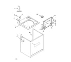 Kenmore Elite 11026962500 top and cabinet parts diagram