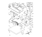 Kenmore 11066152500 top and console parts diagram