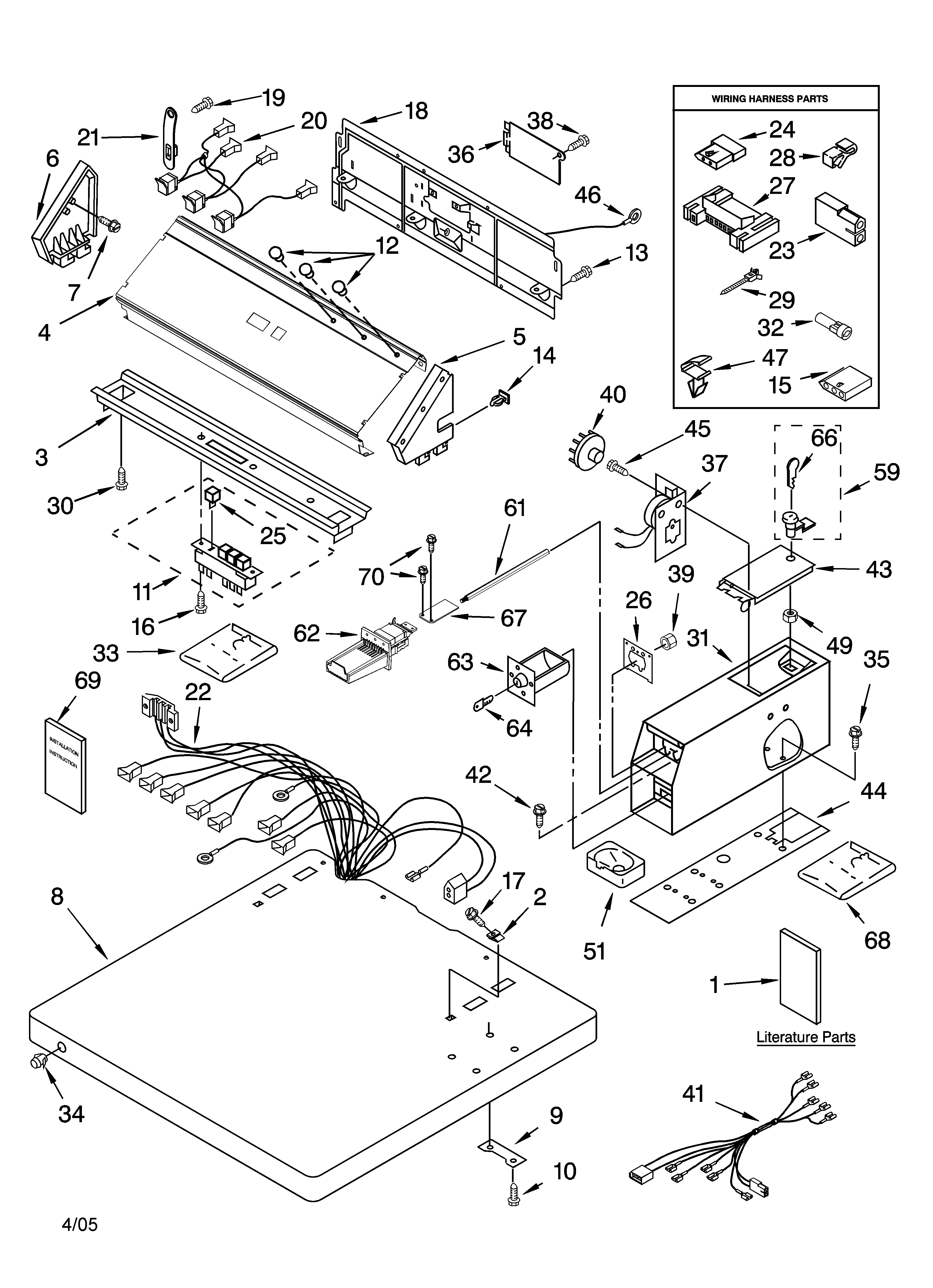 Top and console parts
