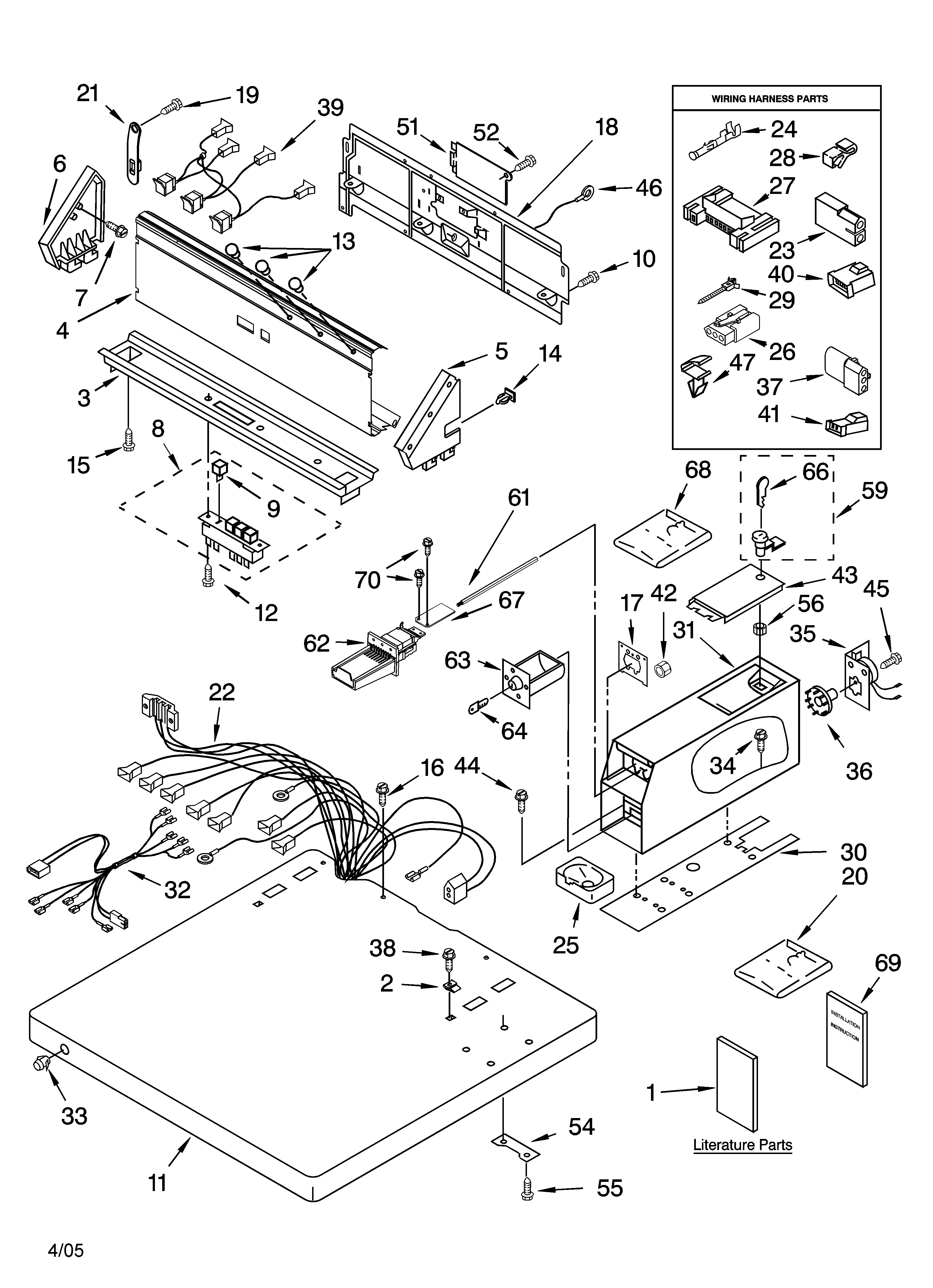Top and console parts