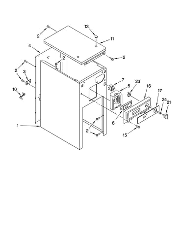 Cabinet and control parts