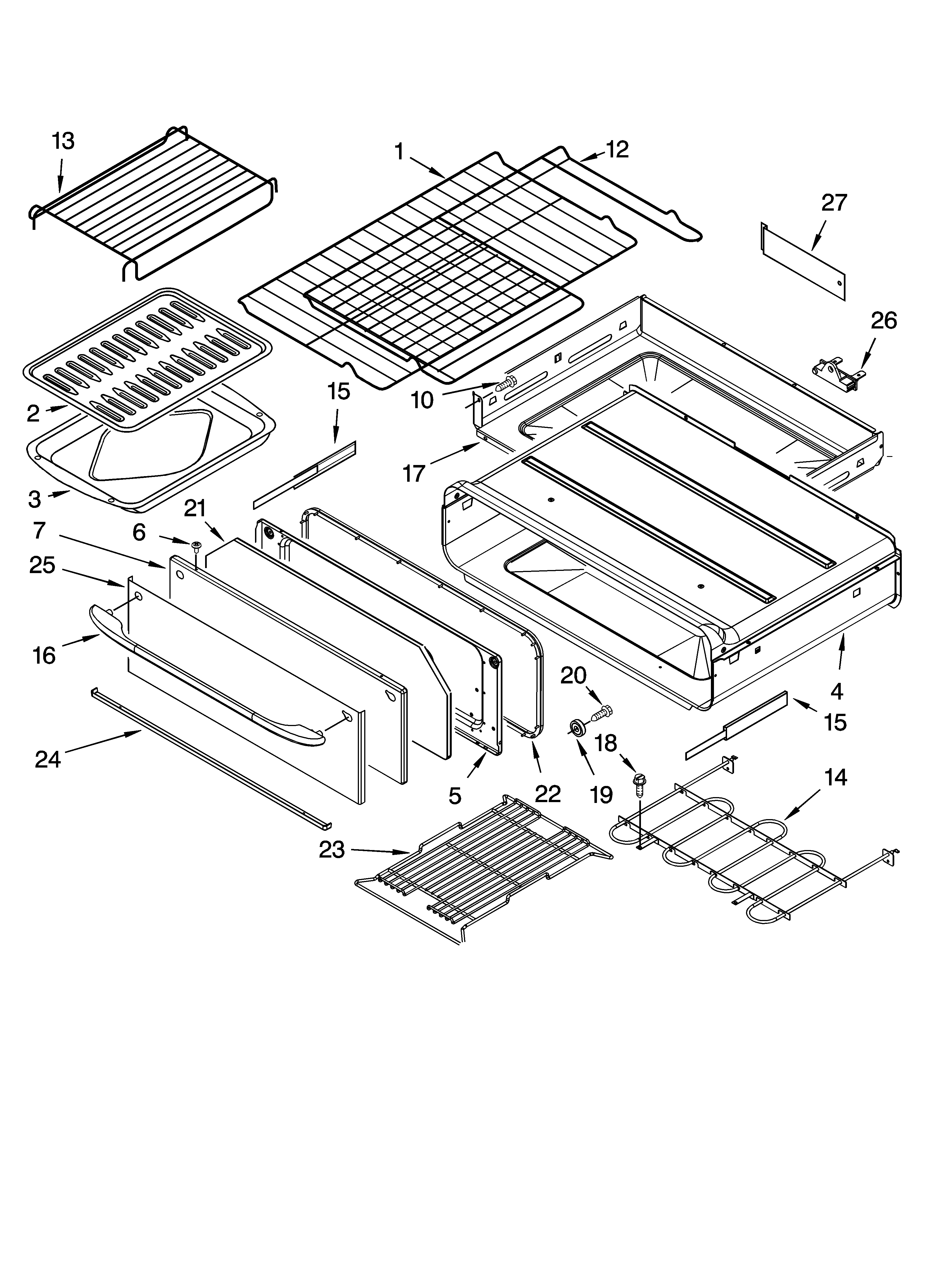 BAKE DRAWER & BROILER PARTS, MISCELLANEOUS PARTS