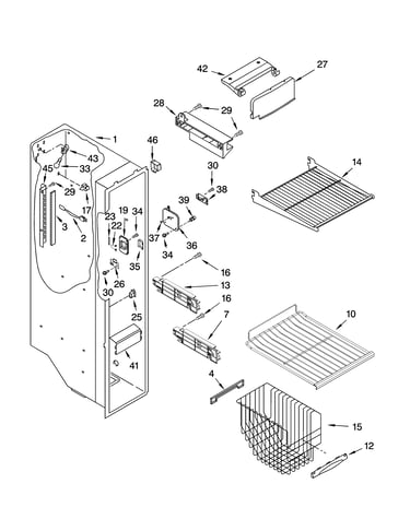 Freezer liner parts