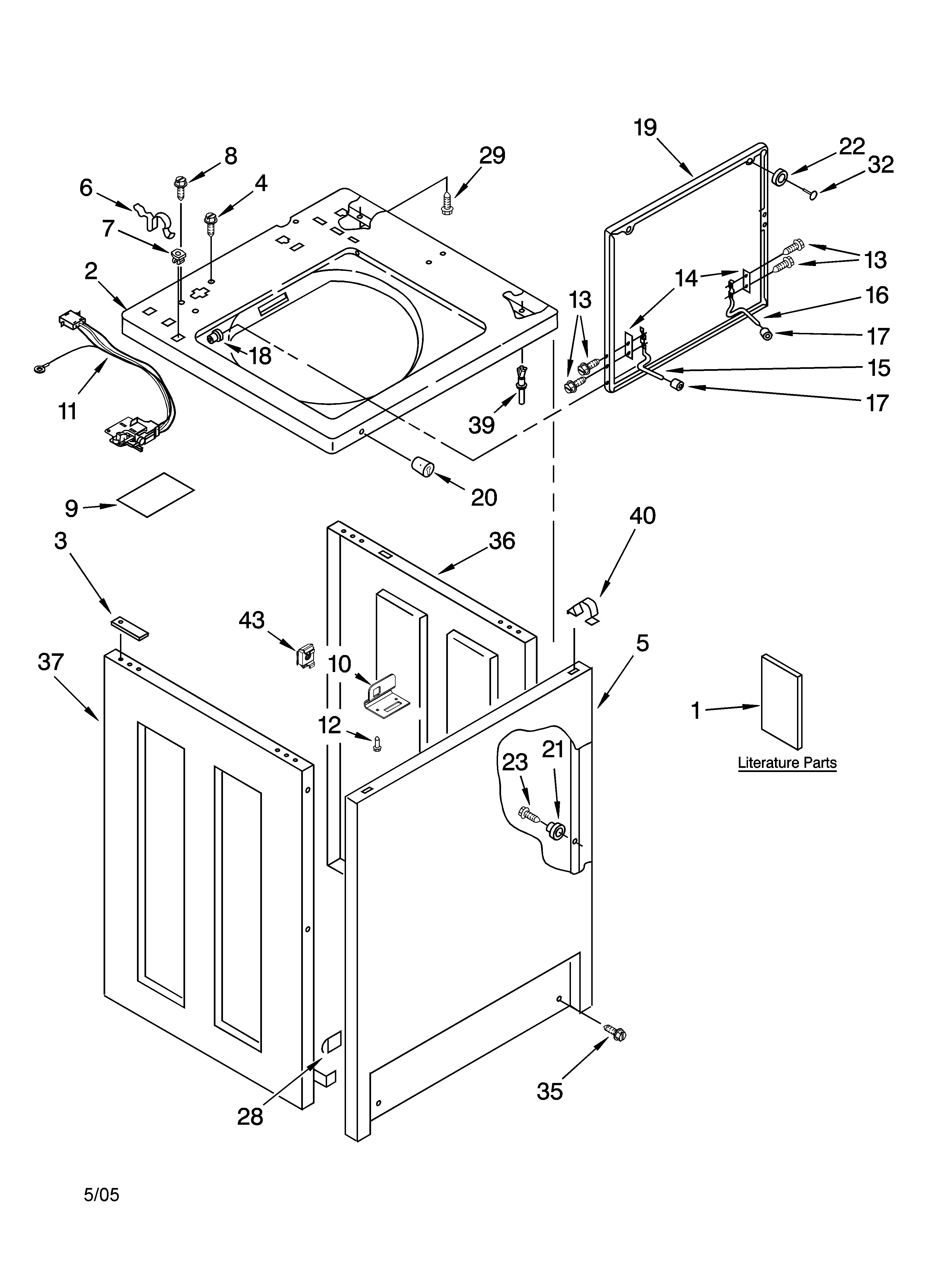 Top and cabinet parts