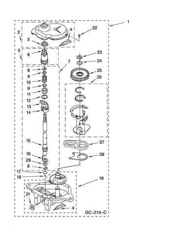 Gearcase parts