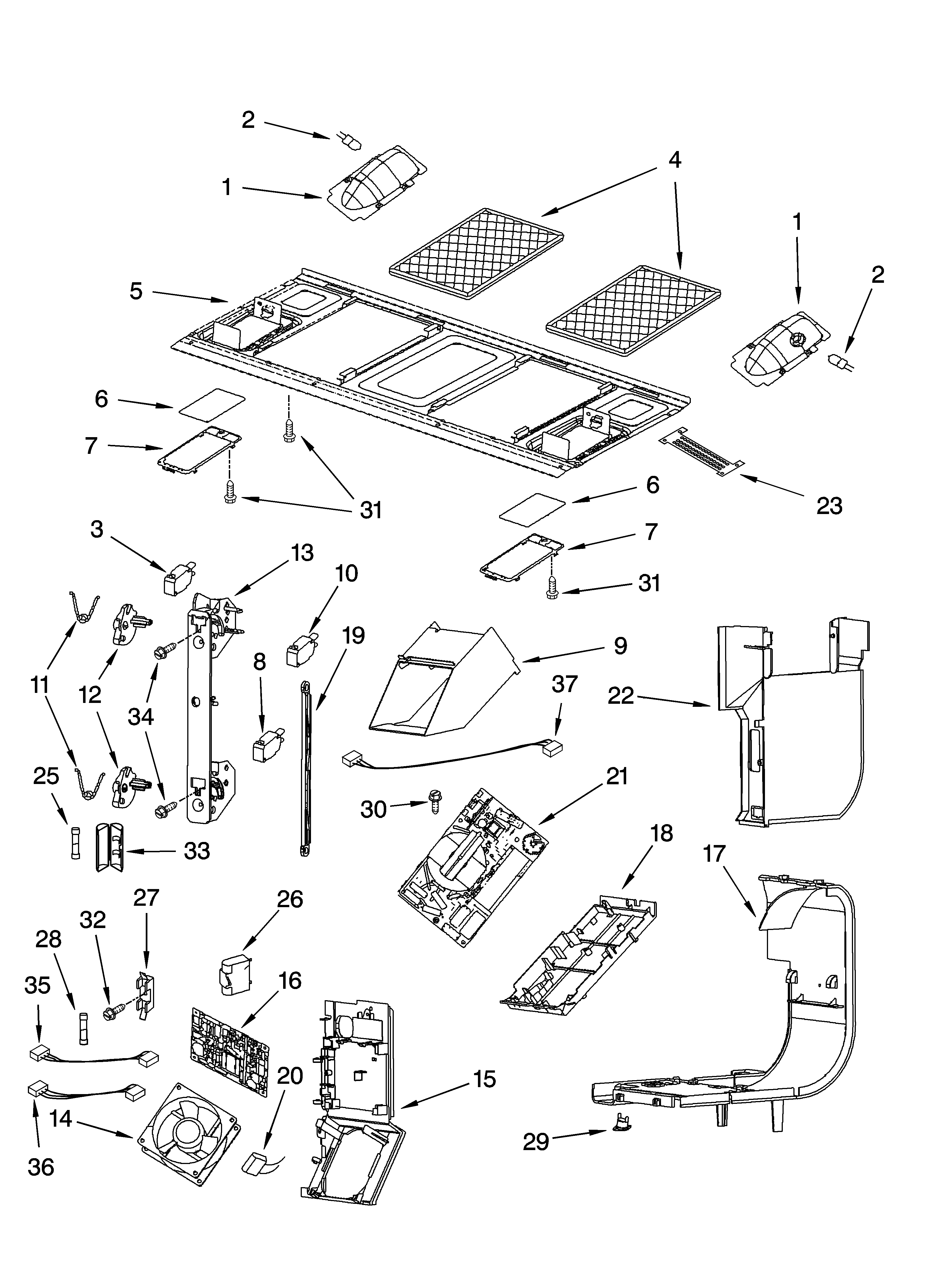 Interior and ventilation parts