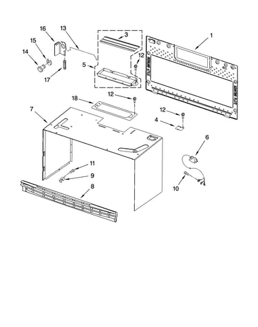Cabinet and installation parts