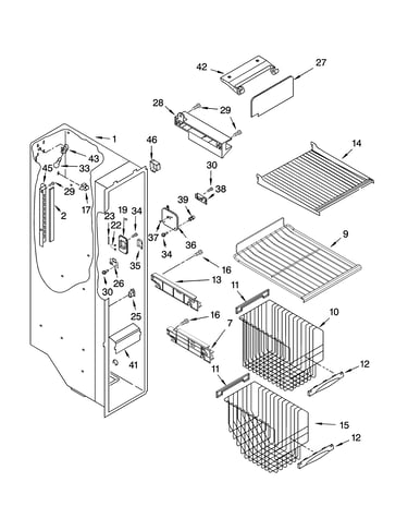 Freezer liner parts