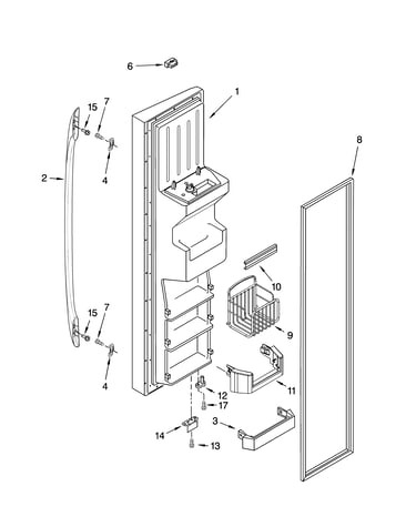 Freezer door parts