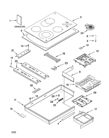 Cooktop parts, optional parts