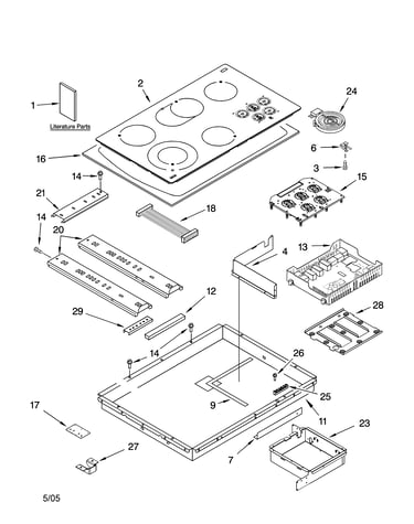 Cooktop parts, optional parts
