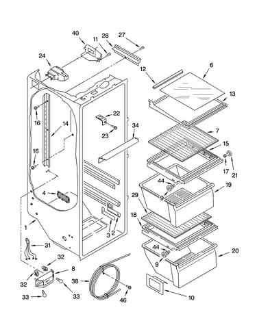 Refrigerator liner parts