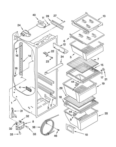 Refrigerator liner parts