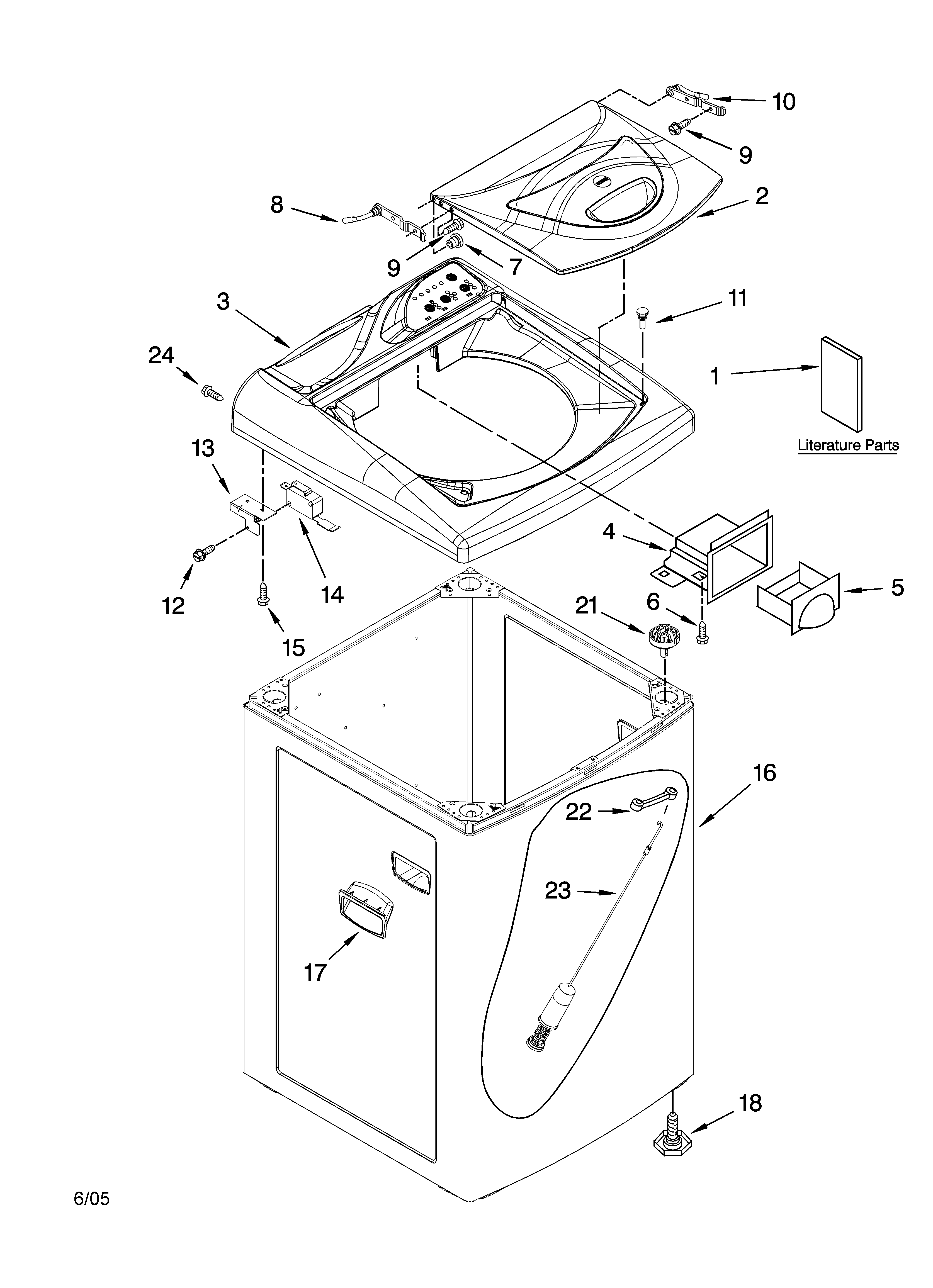 Top and cabinet parts