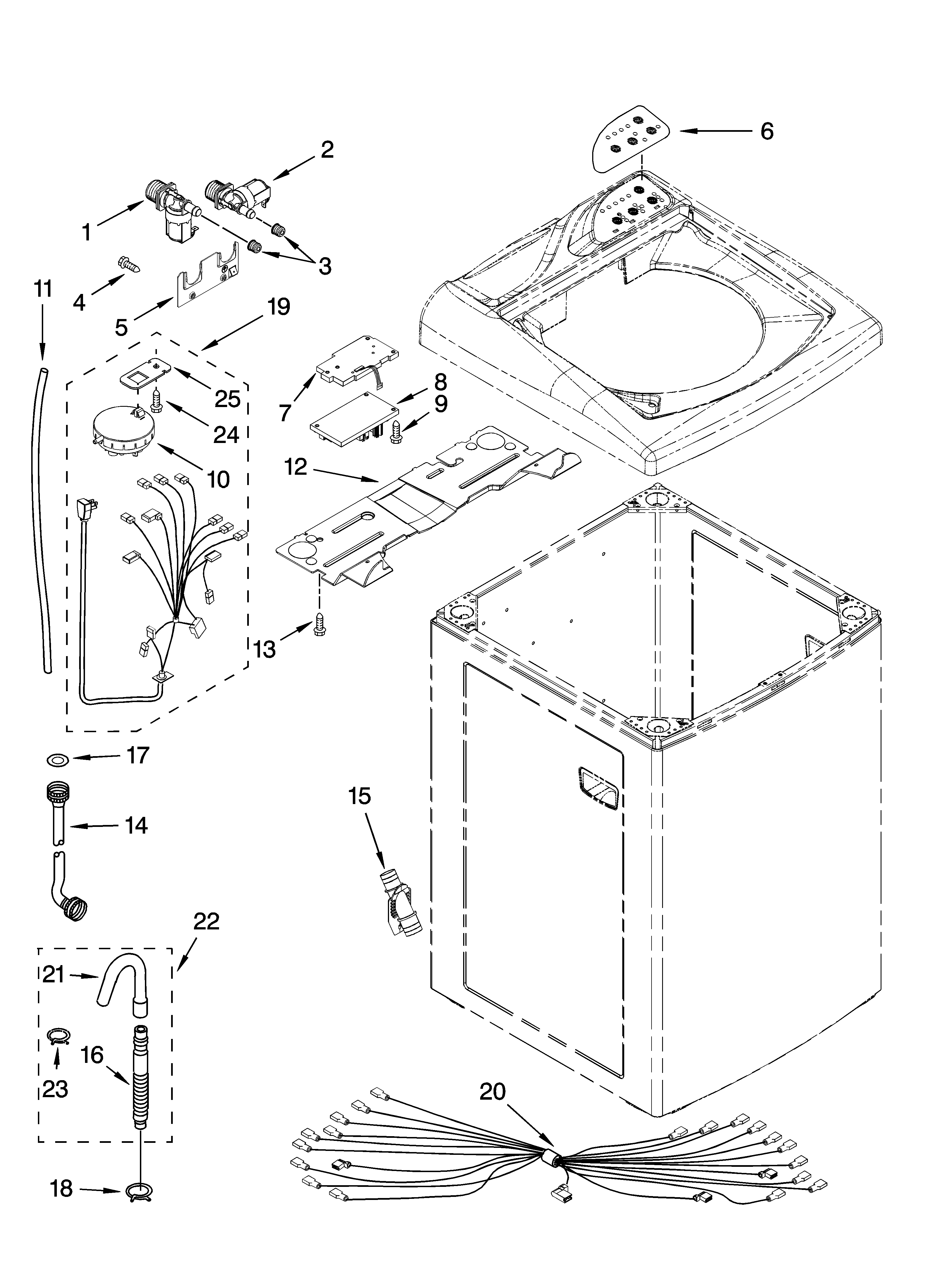 Controls and rear panel parts