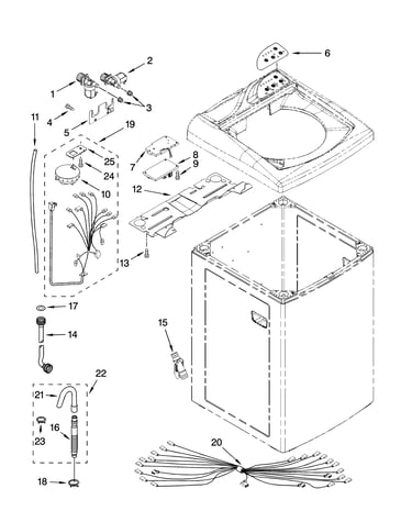 Controls and rear panel parts