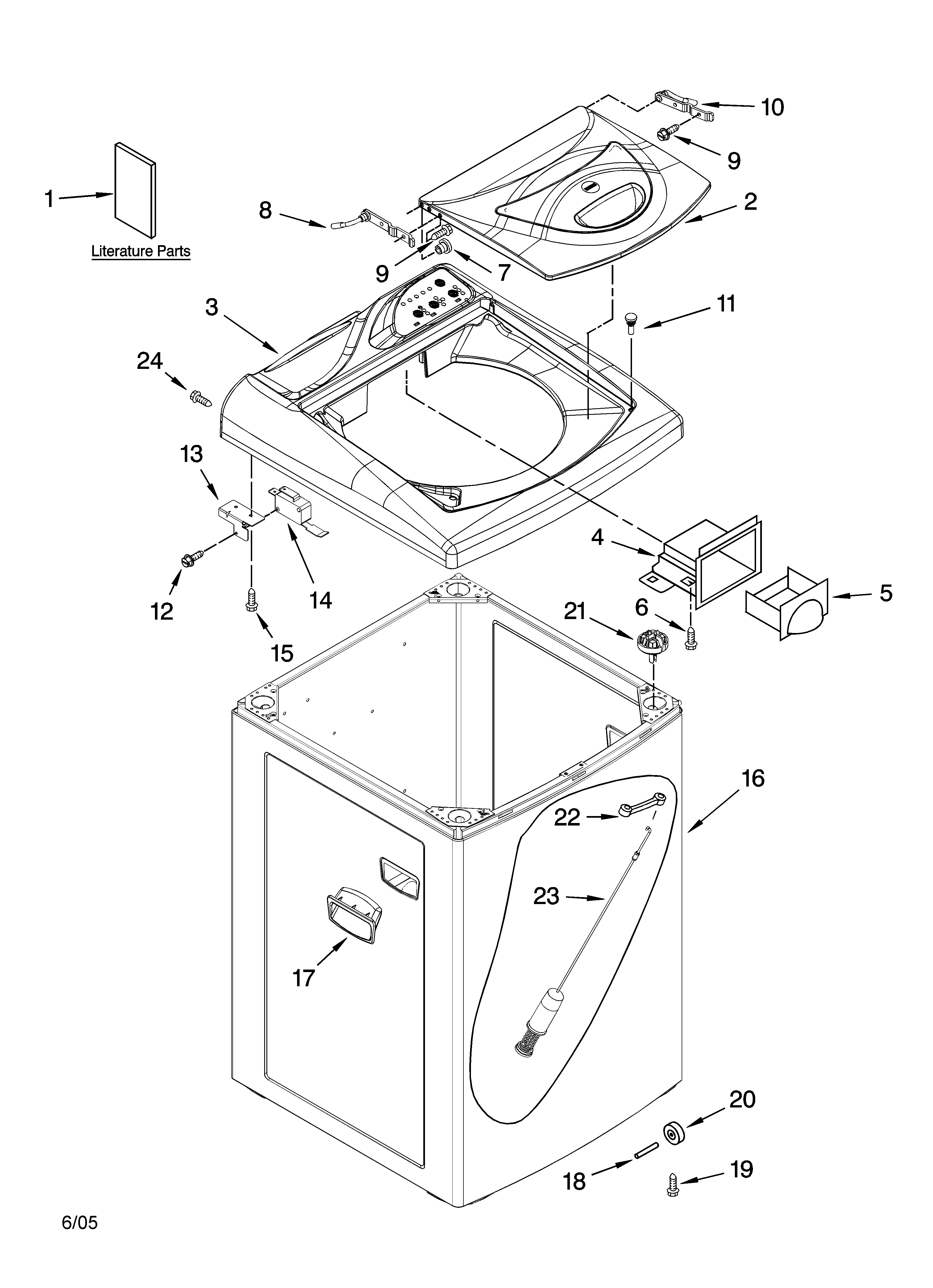 Top and cabinet parts