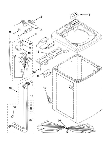 Controls and rear panel parts