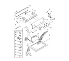 Kenmore 11076524500 top and console parts diagram