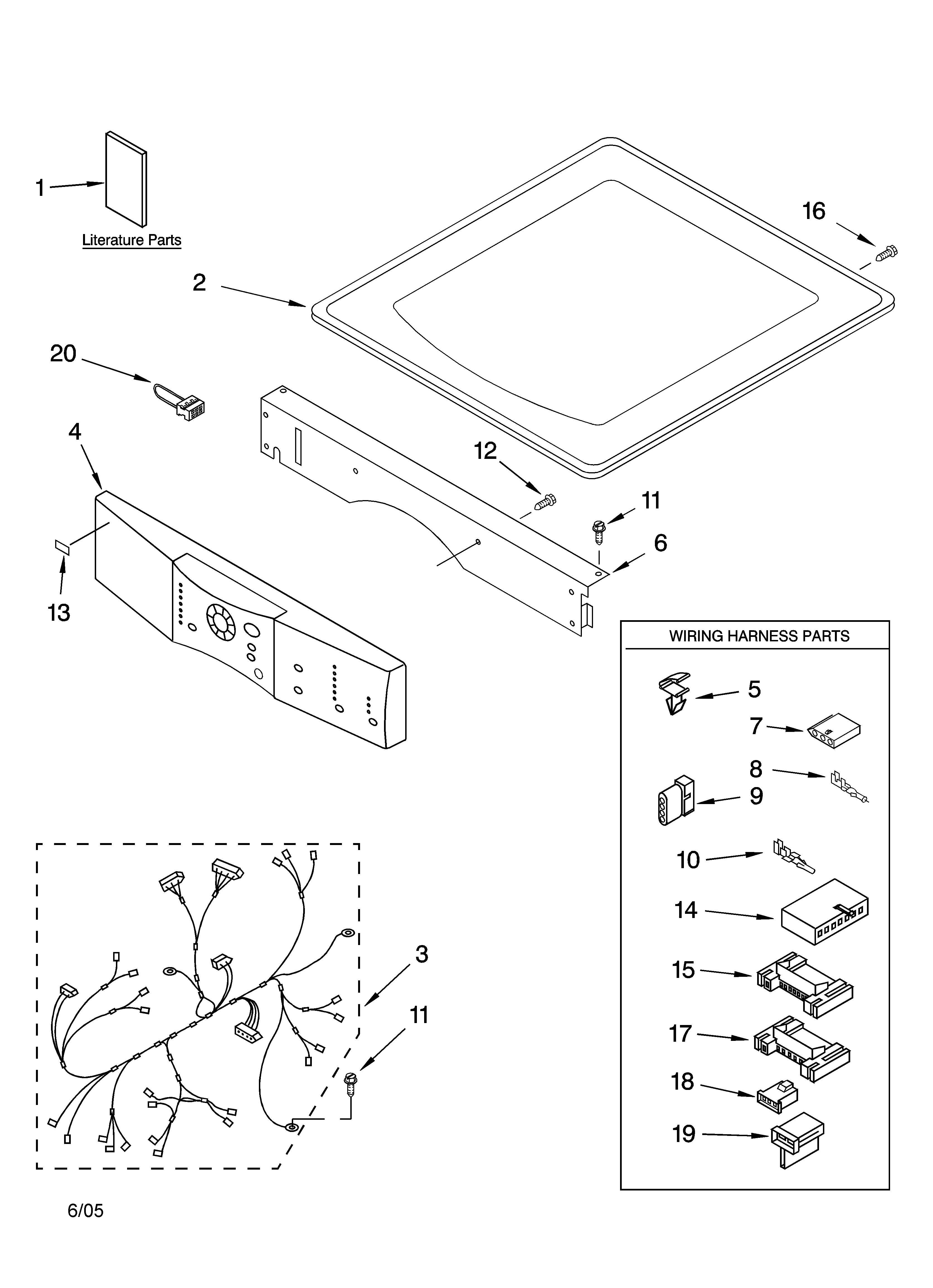 Top and console parts
