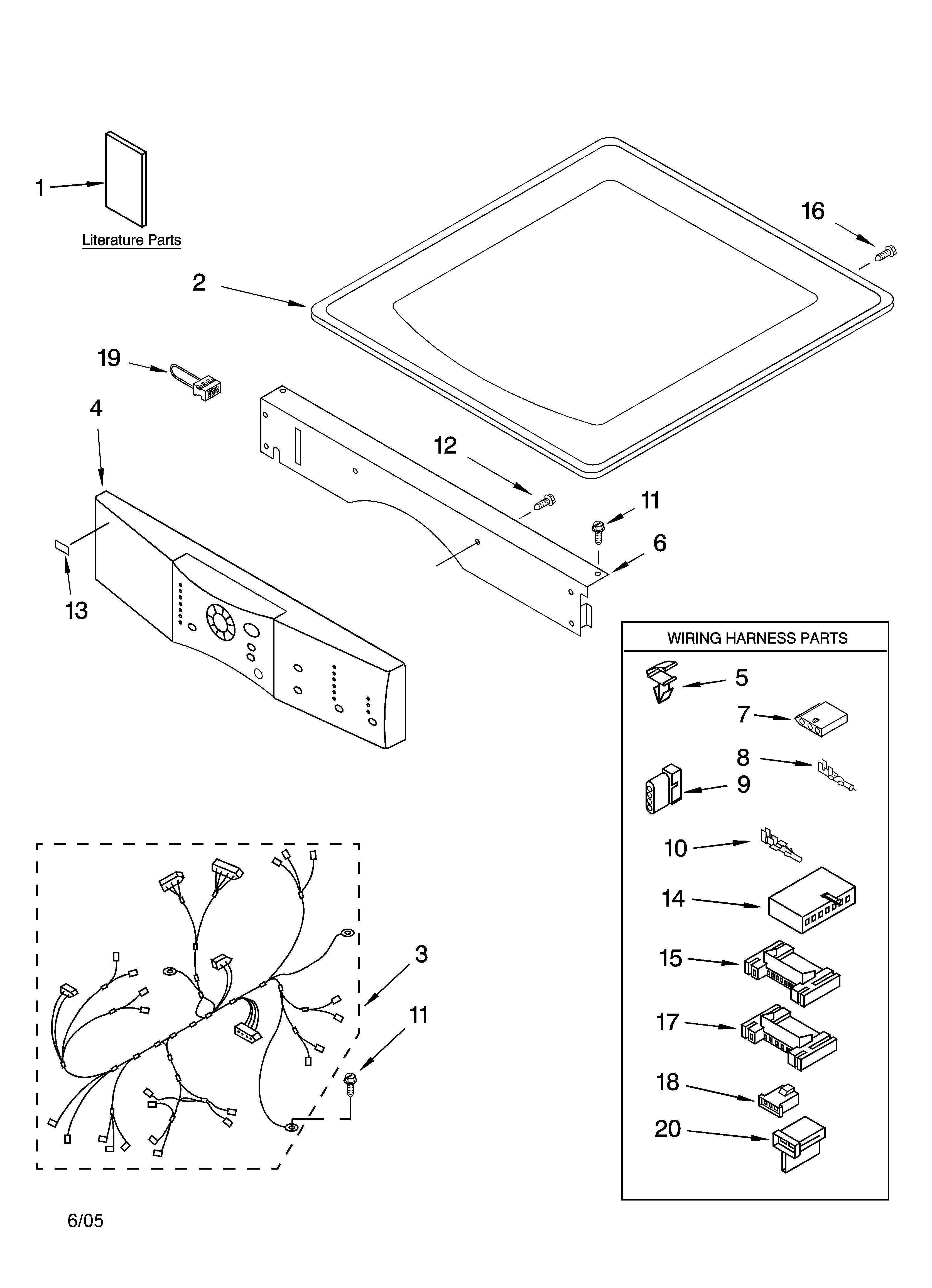 Top and console parts