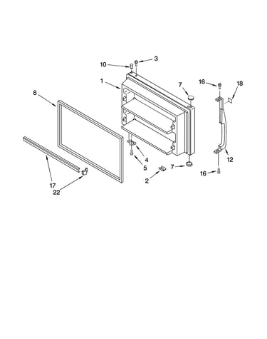 Freezer door parts