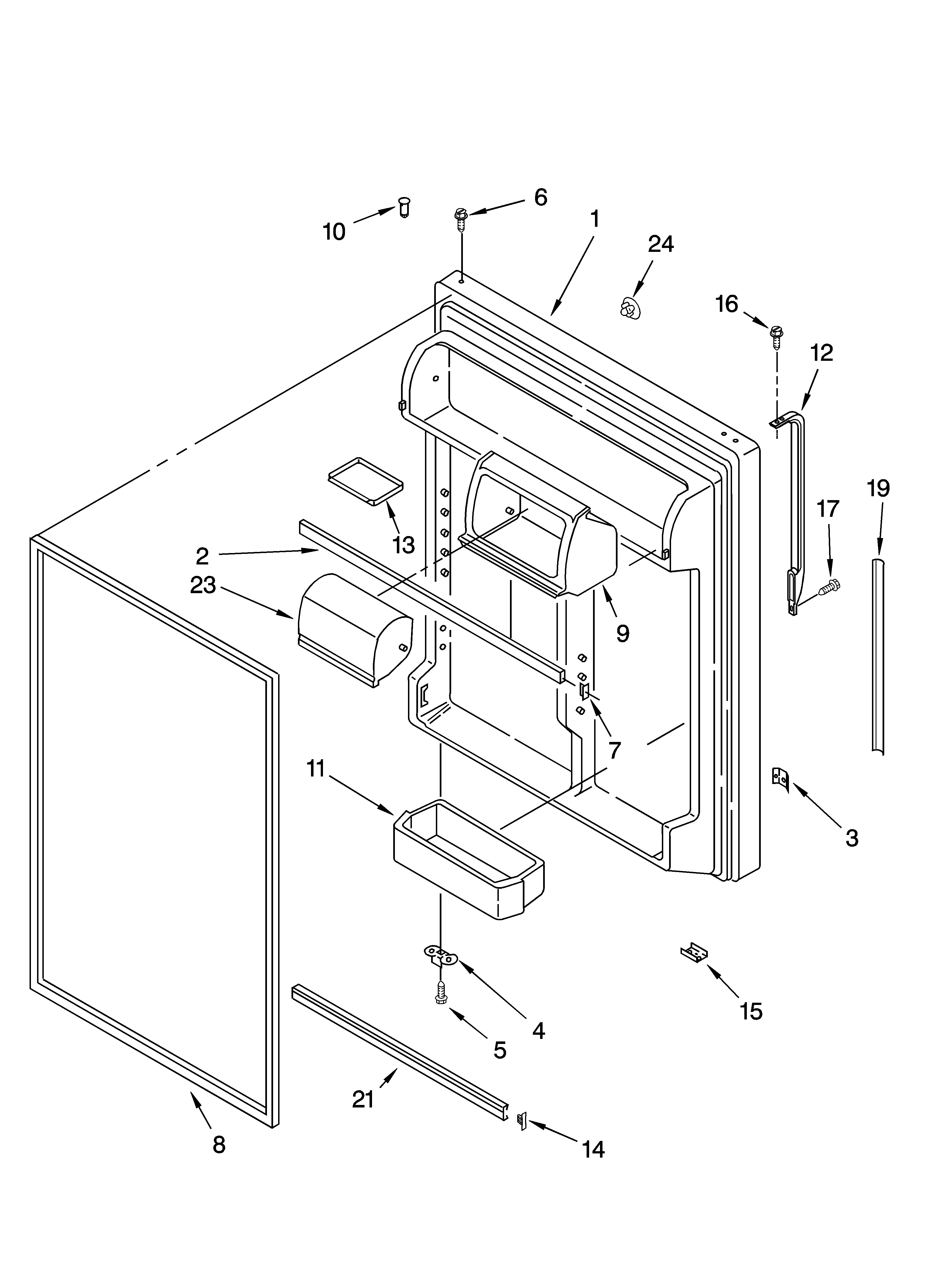 Refrigerator door parts