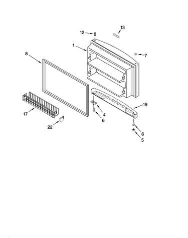 Freezer door parts