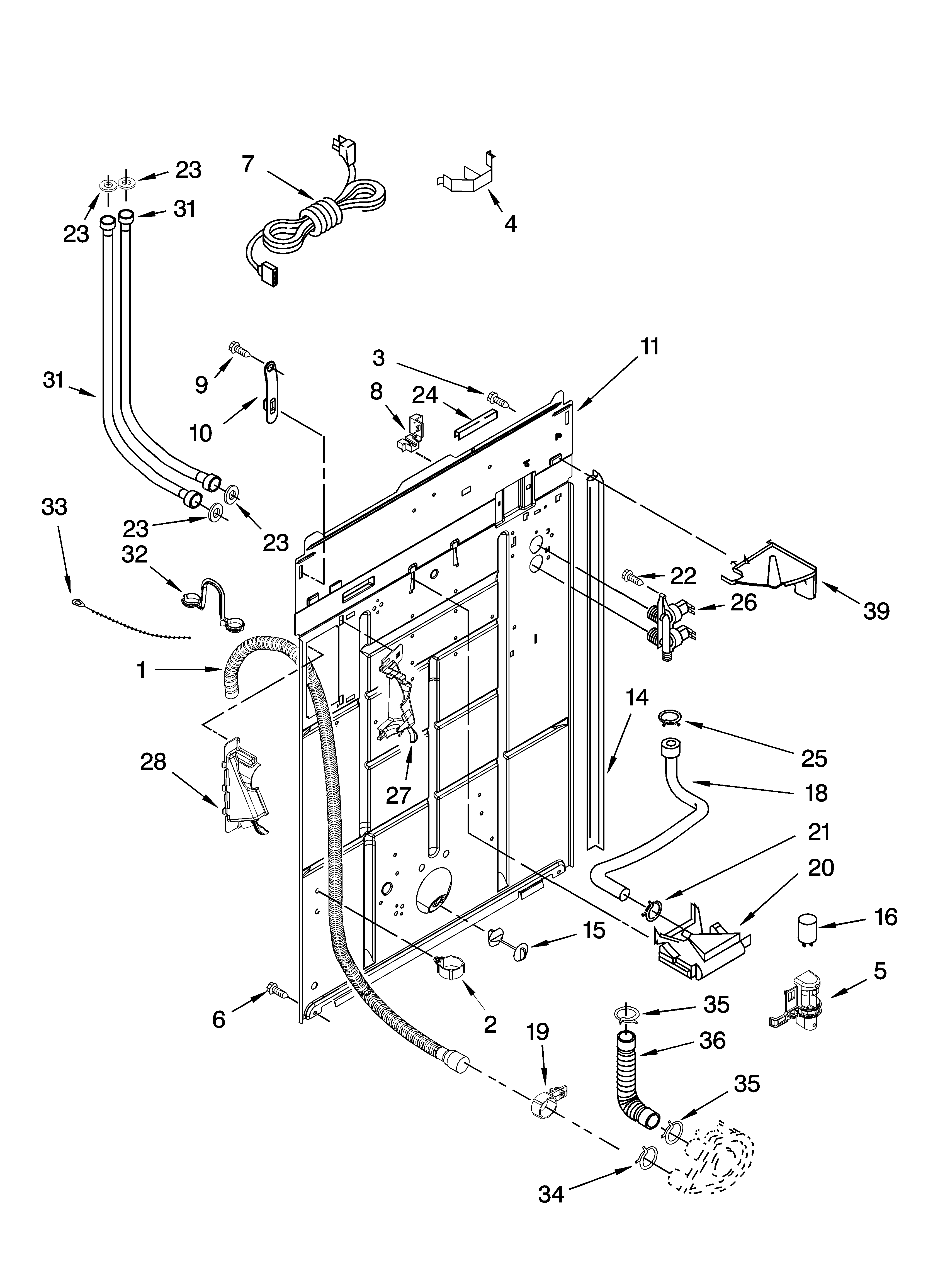 Rear panel parts