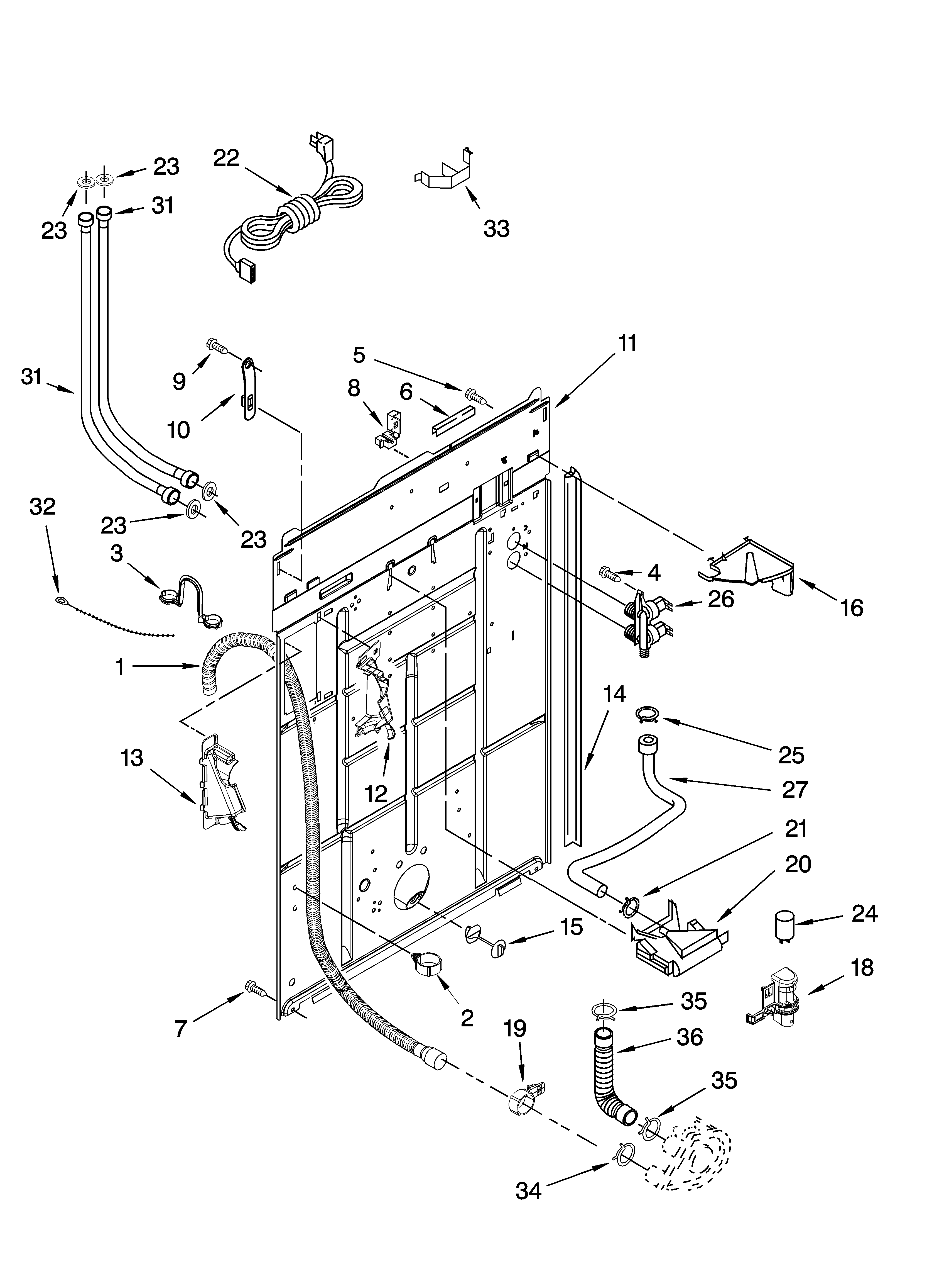 Rear panel parts